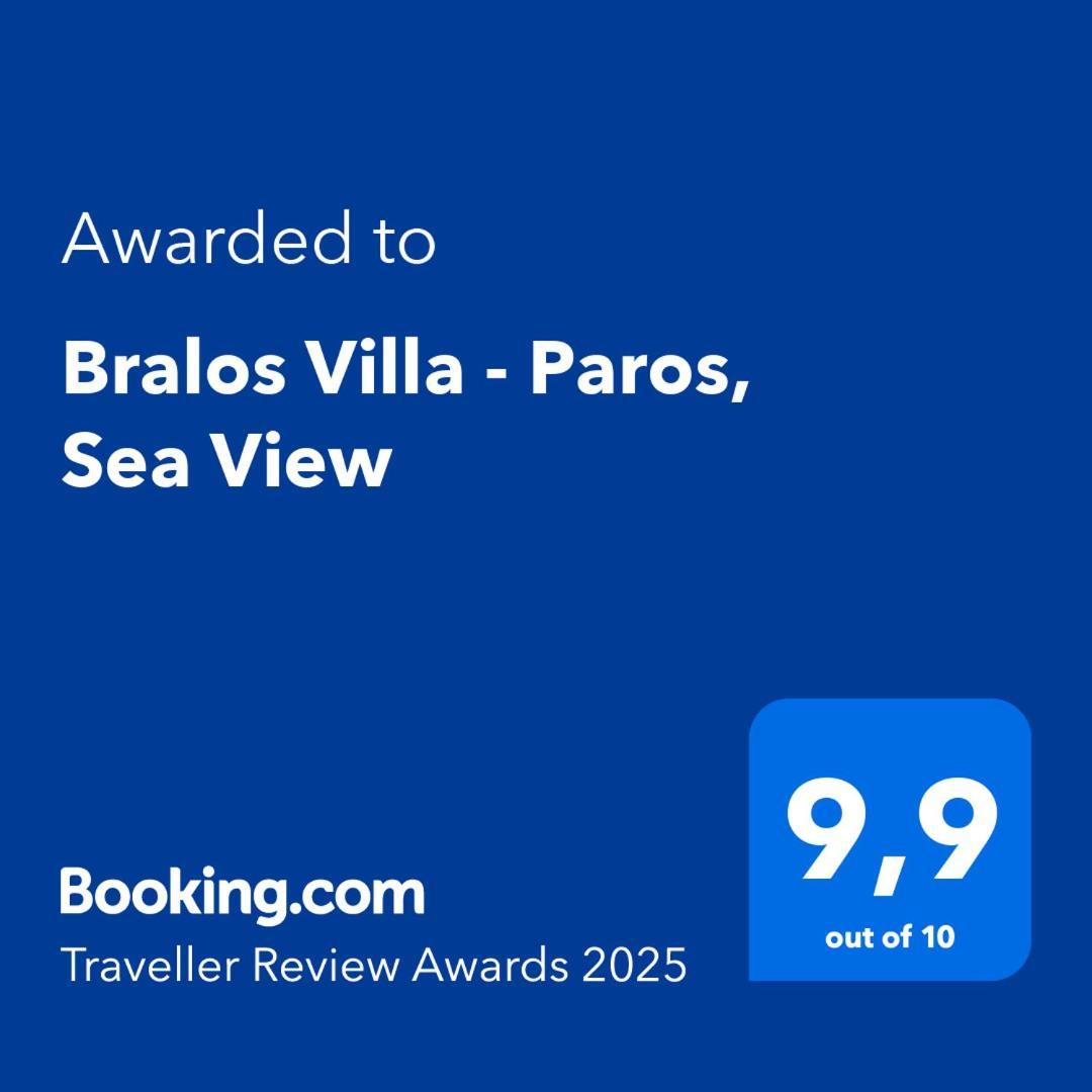 Bralos Villa - Paros, Sea View Kostos Exterior photo